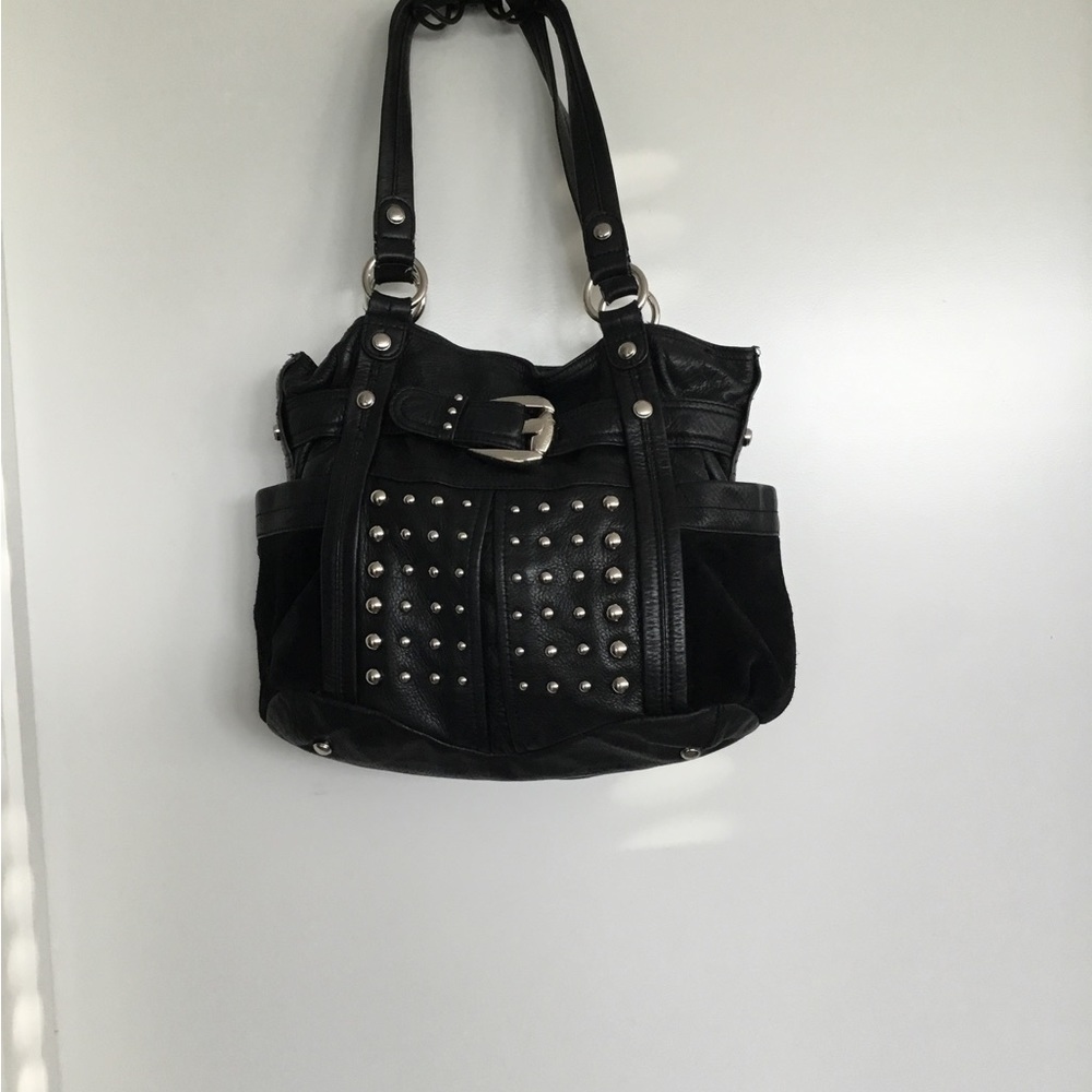B. Makowsky Shoulder Black Soft Leather Bag $300 - Picture 2 of 13